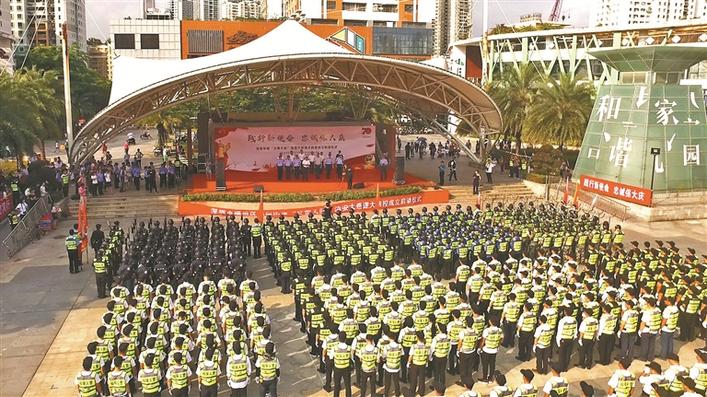 “義警大隊(duì)”治安大巡邏大防控成立啟動(dòng)儀式